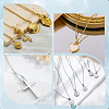 10Pcs 2 Colors 1.4MM Brass Cross/Rolo Chain Necklaces MAK-BBC0001-31-6