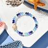 Electroplated Glass Beaded Stretch Bracelets BJEW-JB10900-01-2