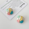 Square Alloy Enamel Stud Earrings FS-WGE8221-01-4