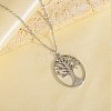 304 Stainless Steel Tree of Life Pendant Necklaces for Women WGC5BD4-02-2
