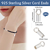 Beebeecraft 20Pcs 925 Sterling Silver Cord Ends STER-BBC0002-25B-2