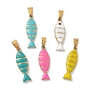 201 Stainless Steel Enamel Pendants STAS-I339-02G-1
