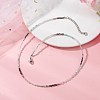 2MM Natural & Synthetic Mixed Gemstone Gradient Color Faceted Round Beaded Necklaces for Women NJEW-JN05865-02-1