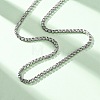 3MM 304 Stainless Steel Rhinestone Cup Chain Necklaces for Women NJEW-G175-01P-02-2