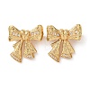 Brass Micro Pave Cubic Zirconia Twister Clasps KK-K422-02G-1
