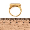 Brass with Natural Quartz Crystal Cuff Open Rings for Women GG-CBA0B5A-04G-07-5