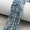 Natural Devil Blue Aquamarine Beads Strands G-NH0073-B01-4mm-1
