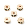 Brass Micro Pave Cubic Zirconia Beads KK-R216-14KCG-04-1