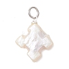 Natural Baroque Keshi Pearl Pendants PALLOY-JF04919-01-3