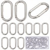 24Pcs Zinc Alloy Spring Gate Rings PALLOY-SC0004-22-1