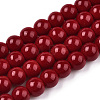 Opaque Solid Color Glass Beads Strands X-GLAA-T032-P6mm-05-1