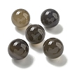 Natural Grey Agate Round Ball Figurines Statues for Home Office Desktop Decoration G-P532-02A-10-1