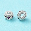 Rack Plating Brass Micro Pave Cubic Zirconia Beads KK-H451-02-2