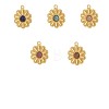 304 Stainless Steel & Natural Gemstone Pendants STAS-OY012-27G-1