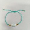 Braided Porcelain Fish Charm Adjustable Bracelets JI6734-8-1