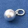 925 Sterling Silver Round Charms STER-G043-08C-S-2