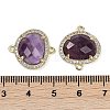 Natural Amethyst Faceted Oval Links G-B126-01G-03-3