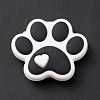 Dog Paw Print Food Grade Eco-Friendly Silicone Beads SIL-K002-01B-3