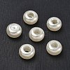 ABS Plastic Imitation Pearl Rondelle Large Hole European Beads MACR-S256-A41-2