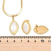 304 Stainless Steel Pendant Necklaces & Stud Earrings Sets SJEW-H002-01A-G-3