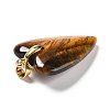 Natural Tiger Eye Pendants X-G-E570-01G-07-3