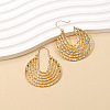 Hollow Line Flat Round Zinc Alloy Hoop Earrings FS-WG56B56-01-3