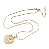 304 Stainless Steel Micro Pave Clear Cubic Zirconia Pendant Necklaces for Women NJEW-Z103-01G-09-4