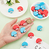 20Pcs 2 Colors Mushroom Food Grade Eco-Friendly Silicone Beads SIL-CP0001-03-3