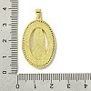 Real 18K Gold Plated Brass Micro Pave Cubic Zirconia Pendants KK-H472-14G-12-3