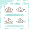 24Pcs 4 Styles Alloy Glass Cabochons FIND-ME0003-94-2