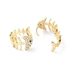 Brass Micro Pave Cubic Zirconia Hoop Earrings EJEW-P259-17G-2