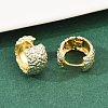 Brass Enamel Hoop Earrings EJEW-D336-02G-2