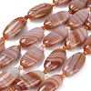 Natural Red Banded Agate Beads Strands G-B178-U01-01-2
