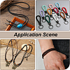 8M 4 Colors Round PU Leather Braided Cord OCOR-CL0001-20-5