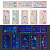 8 Sheets 8 Style Creative Fluorescent Arm Removable Temporary Tattoos Paper Stickers STIC-TA0002-02-3