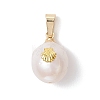 Natural Baroque Pearl Keshi Pearl Pendants PALLOY-JF04964-3