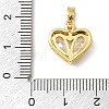Valentine's Day Brass Micro Pave Clear Cubic Zirconia Charms KK-E804-08G-3