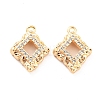 Brass Micro Pave Cubic Zirconia Pendants KK-E090-16G-1