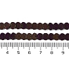 Electroplated Natural Lava Rock Beads Strands G-Q1009-G01-02-5