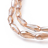 Electroplate Glass Beads Strands X-EGLA-L015-PL-A02-2