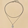 304 Stainless Steel Rope Chain Double Layer Necklaces WG0A8AC-01-3