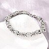 304 Stainless Steel Byzantine Chains Bracelets for Men SA-T001-01AS-2