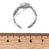 Spiral 304 Stainless Steel Cuff Ring Components STAS-P454-02A-P-3
