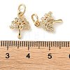 Rack Plating Brass Micro Pave Clear Cubic Zirconia Charms KK-D097-05G-3