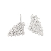 925 Sterling Silver Micro Pave Clear Cubic Zirconia Stud Earrings EJEW-U013-07P-2