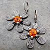 Alloy Rhinestone Leverback Earrings WG7D2DD-01-1