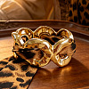 Alloy & Leopard Print Silk Scarf Bangles for Women WG25FD5-01-1