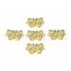 Brass Micro Pave Cubic Zirconia Connector Charms KK-E068-VB407-3-4