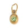 Birthstone 304 Stainless Steel Rhinestone Pendants STAS-L312-02G-04-1