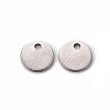 Non-Tarnish 201 Stainless Steel Stamping Blank Tag Pendants STAS-T058-8mm-P-2